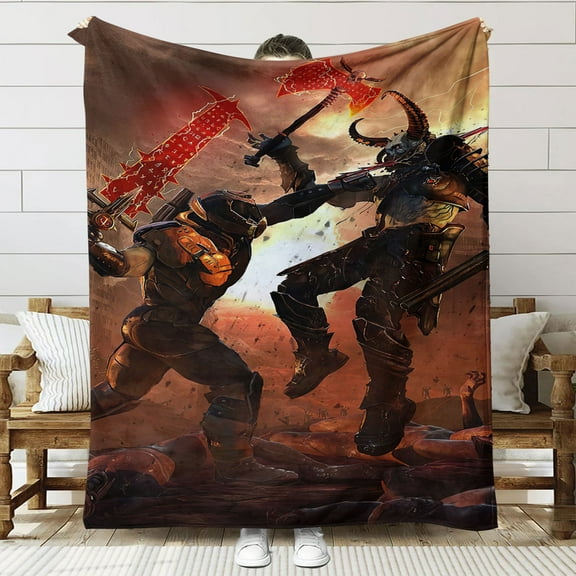 Doom Eternal Throw Blanket Gifts for Fans Lover Girls Boys Women Present Hoodie Him Bed 30"x40"