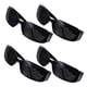 thumbnail image 4 of ColoMX Gafas de sol portátil de 4pcs Portátiles de orificios de orificio completo para al aire libre (negro), 4 of 8
