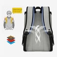 thumbnail image 3 of Refrigerador de mochila de gran capacidad para picnics al aire libre, senderismo, pesca (gris), 3 of 9
