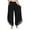 Black, variant on Women Harem Pant Casual Solid Lace Elastic Waist Workout Sports Wide Lag Pants Under $10