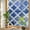 Blue, variant on Rainbow Window Privacy Film, Blue Morocco Static Cling Window Film PVC, Vintage Graffiti Paint Art Boho Dappled No Glue UV Blocking Glass Covering, Removable Stained Glass Sticker 17.7''x39.3''
