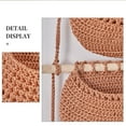 thumbnail image 3 of AMERTEER Wall-Mounted Three-Tier Fruit Hanging Basket Bohemian Fruit Net Pocket Hand-Woven Rope Hanging Basket Flower Pot B, 3 of 7