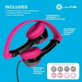 thumbnail image 7 of JLab Audio JBuddies Kids - folding, Volume Limiting Headphones, GUARANTEED FOR LIFE - Black / Pink, 7 of 7