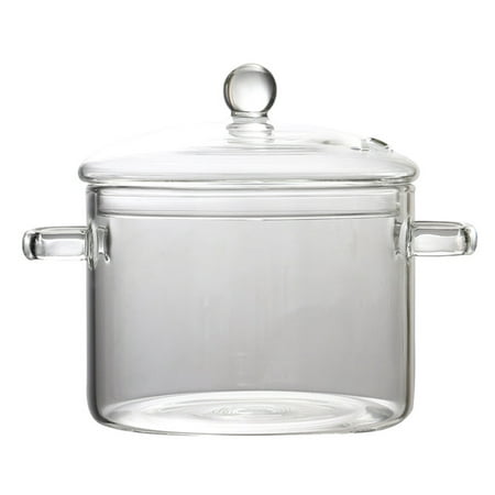 

NUOLUX Pot Glass Pots Microwave Lids Cooking Handled Resistant Sauce Cookware Noodle Instant Heat Stewpot Stew Health Soup