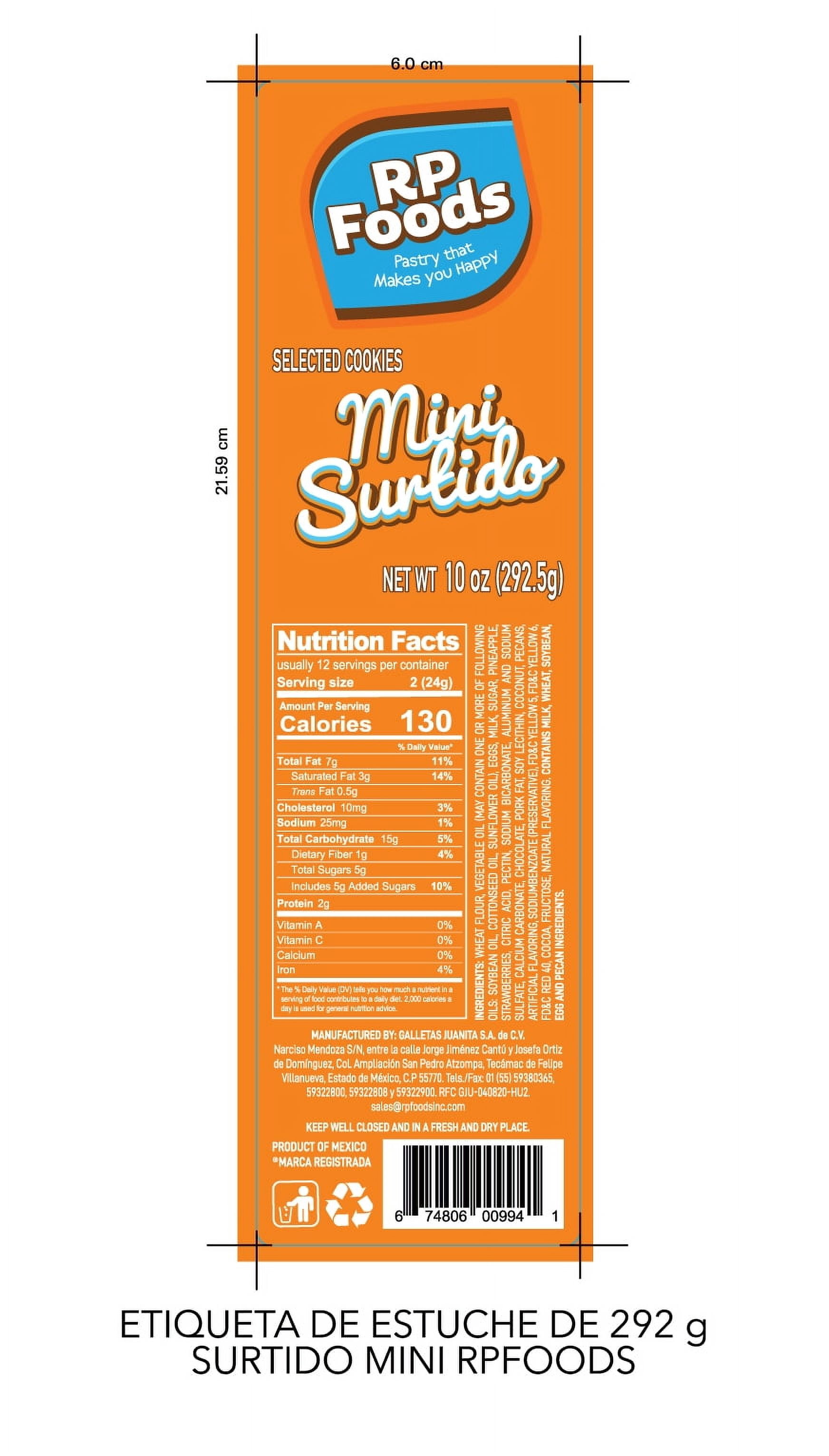RP Foods Mini Surtido 10 oz. Cookie Assortment