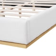 thumbnail image 5 of Christopher Knight Home King Wingback Boucle Bed Frame with Enclosed Wood Base, White, 5 of 9