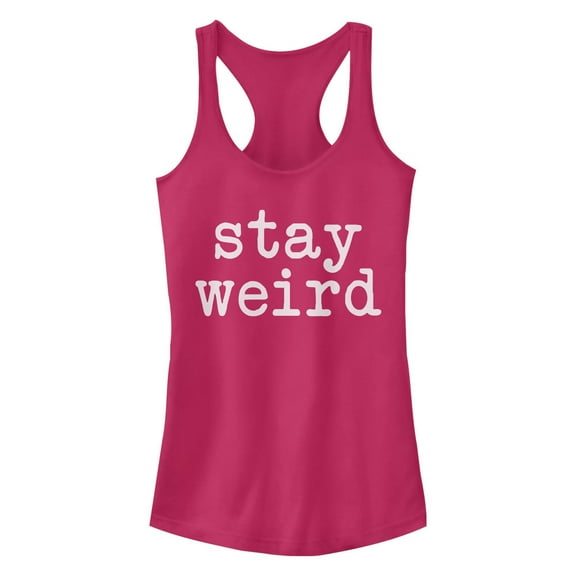Junior's Lost Gods Stay Weird  Racerback Tank Top