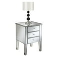thumbnail image 2 of Gold Coast 3 Drawer Mirrored Glass End Table in Antique Silver Finish, 2 of 3