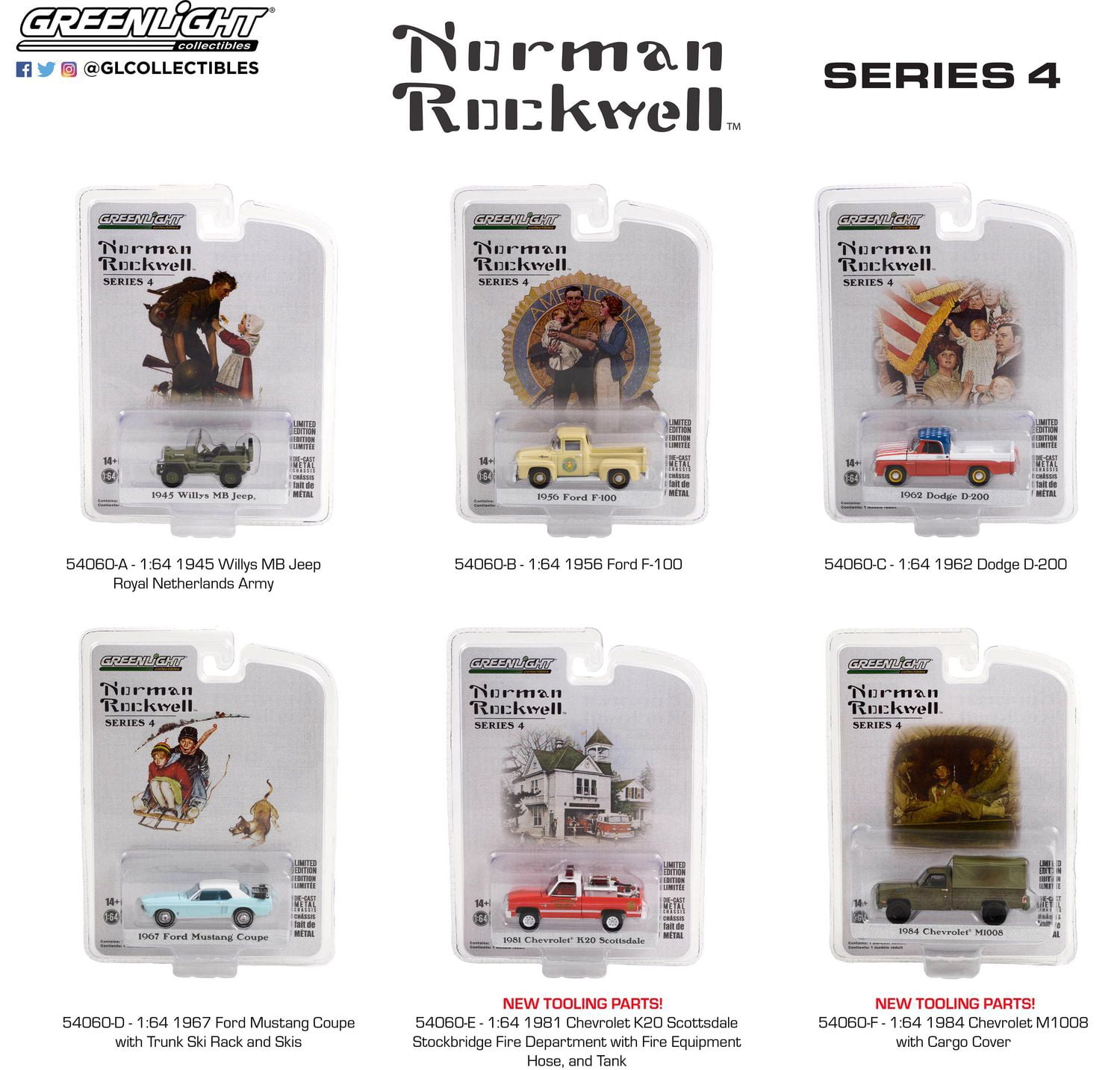 1:64 GreenLight Norman Rockwell Die-Cast Vehicles Series 4