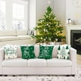 thumbnail image 5 of Green Christmas Throw Pillow Covers 20x20 Set of 4 Christmas Decoration Trees Deer Snowman Merry Christmas Decorative Holiday Farmhouse Pillow Covers for Holiday Christmas Decoration, 5 of 6