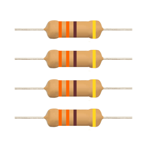 E5-Electronics Resistors Carbon Film 330 Ohm 1/4 Watt 5% Tolerance 20 Pieces