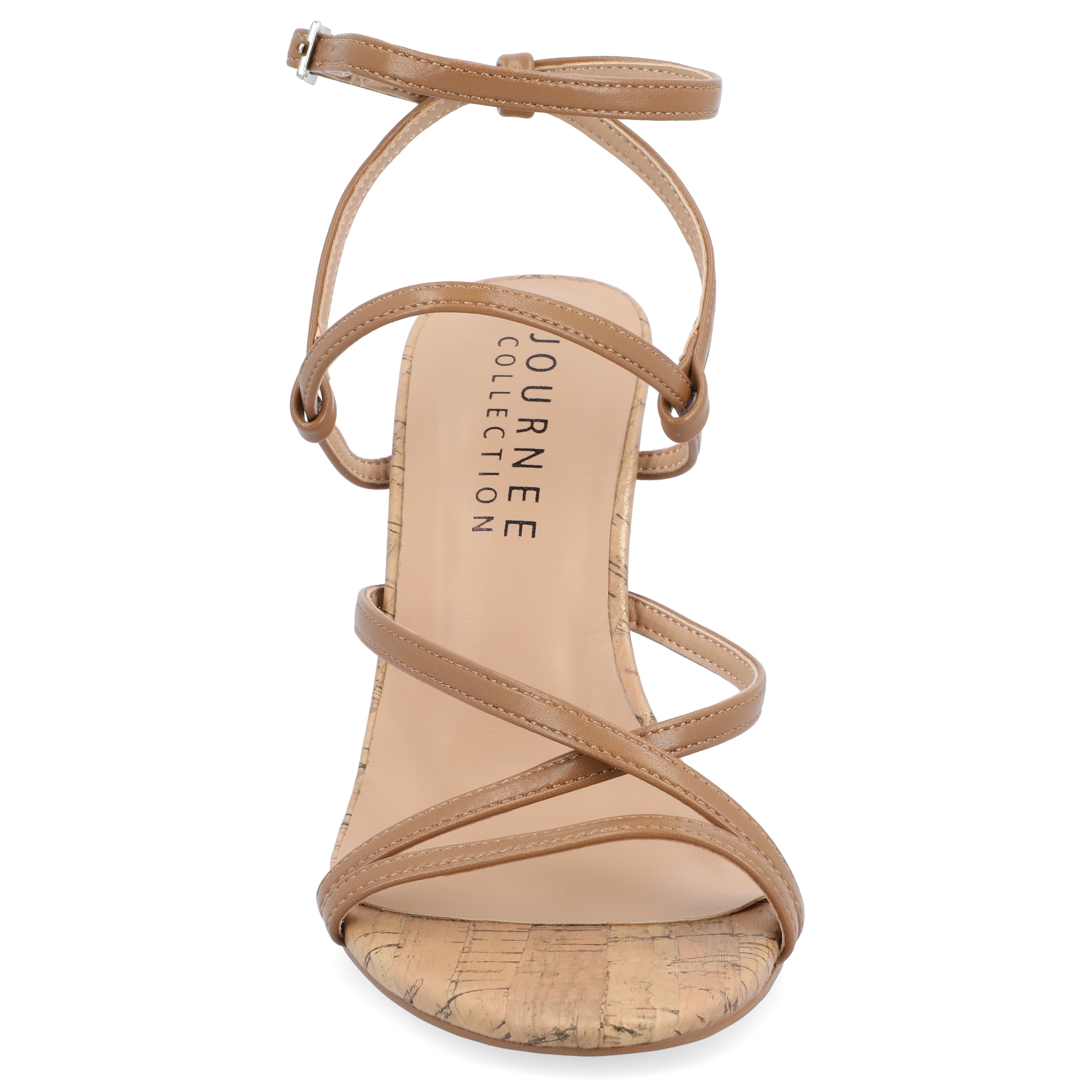 Journee Womens Fylissa Multi Strap Stiletto Open Toe Sandals