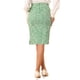 thumbnail image 3 of FALDA DE TWEED A CUADROS DE CINTURA ALTA Y LONGITUD DE RODILLA PARA MUJERES INSPIRE CHIC S Verde, 3 of 5
