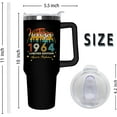 thumbnail image 2 of 60th Birthday Gifts for Men Women 1964 Birthday Gifts Tumbler for Dad Mom Tumbler 40 oz Stainless Steel Vacuum Insulated Tumblers, 2 of 6