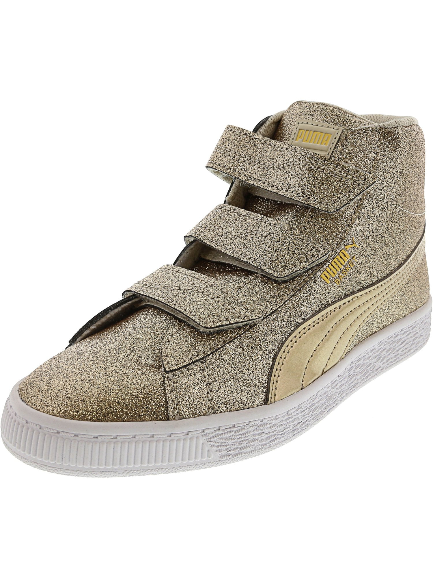 compromis Gevaar Ademen Puma Basket Mid Strap Glitz Birch Mid-Top Fashion Sneaker - 10.5M -  Walmart.com