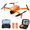 Orange, variant on Muivan Drone with 4K HD Dual Camera for Adults, Brushless Motor RC Quadcopter, 2 Batteries for 30 Mins Flight, Foldable FPV Drone