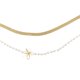 thumbnail image 1 of Un regalo elegante para mujeres y niñas: delicado collar de doble capa con dije de perla y lazo, 1 of 6