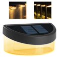thumbnail image 3 of 6 Solar Powered Deck Fence Wall Patio Outdoor Path Dusk to Dawn Lights Lámparas LED Luz Black_Warm Sharpla luz de cubierta al aire libre, 3 of 7