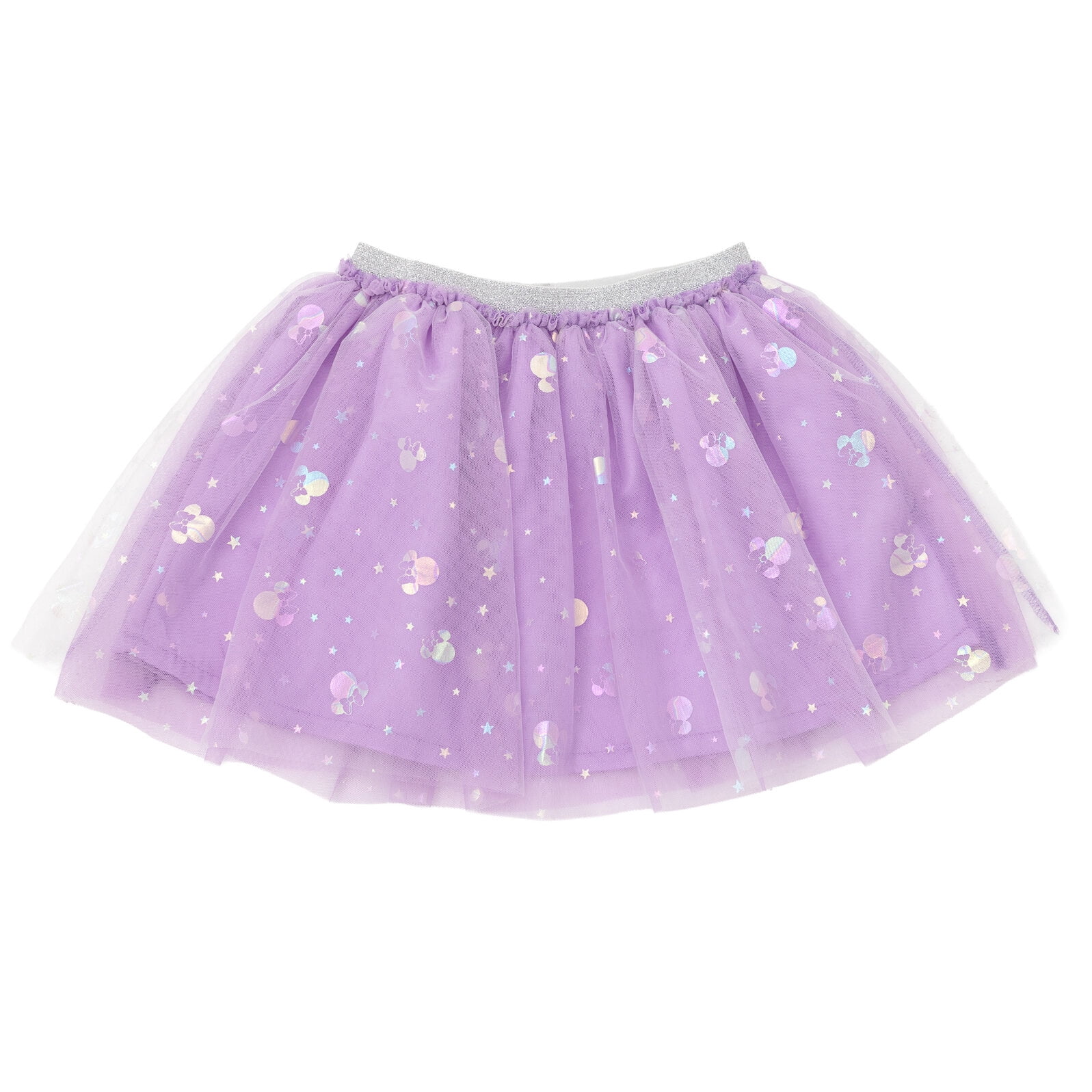 Disney Minnie Mouse Metallic Print T-Shirt and Tulle Tutu Skirt Outfit Set Toddler to Big Kid