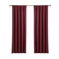 thumbnail image 5 of Brookyln Loom Solid 100% Cotton Percale Weave Rod Pocket Burgundy 2-Piece 50x84 Window Curtain Pair, Solid Casual themed, Adult Bedding, OEKO-TEX Certified, 5 of 7
