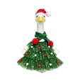 thumbnail image 2 of SUORE Christmas Tree Porch Goose Outfit, Lawn Goose Statue Xmas Tree Costume, Green Christmas Garden Goose Clothes Dress for 23" High Statue Xmas Holiday Patio Yard Decor, 2 of 6