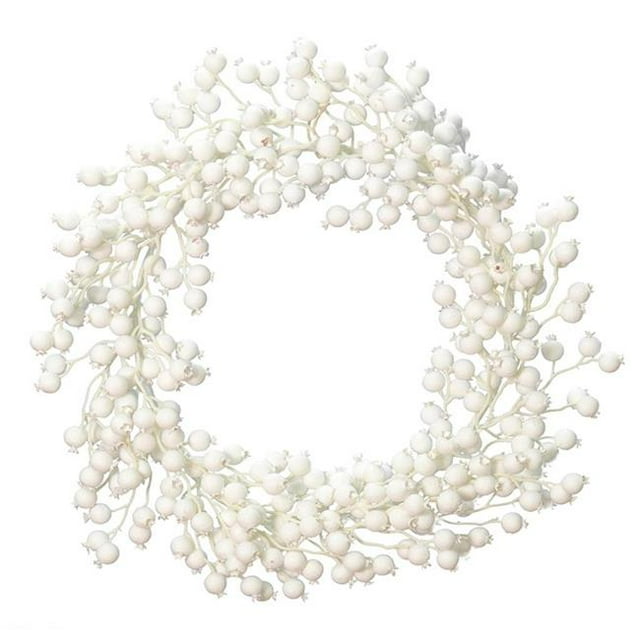 Vickerman L180711 Couronne de Baies à Paillettes Blanches 22 Po en Extérieur