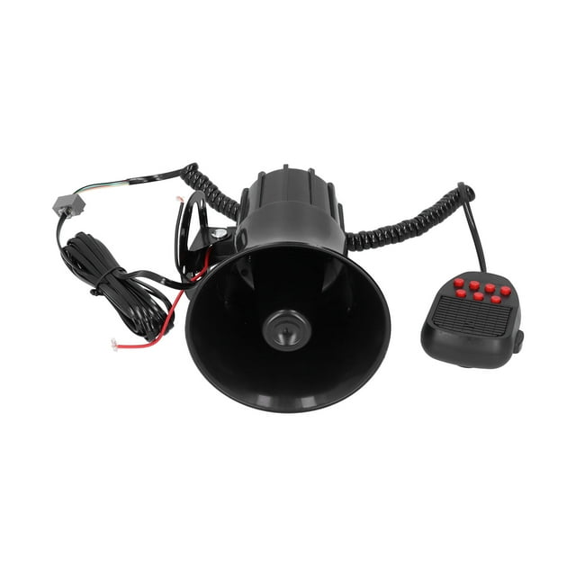 Cuerno De Alarma De Automóvil, 12v 50W Cuerno De Automóvil Siren 7 Sonidos De 115 DB De Alto Volumen Para Automóviles Para Vehículos Recreativos Para Camiones Para Botes