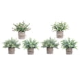 thumbnail image 3 of Wosthever 3 unids/set plantas verdes simuladas para decoración de escritorio añaden vitalidad al conjunto de bonsái artificiales del espacio Decoración TZ071Pulsador cilíndrico, 3 of 6