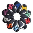 thumbnail image 2 of 10 fundas de cuero para hierros de golf, fundas para cabezas de palos de golf, accesorios de golf, protectoras modernas, ligeras, para interior y, 2 of 8