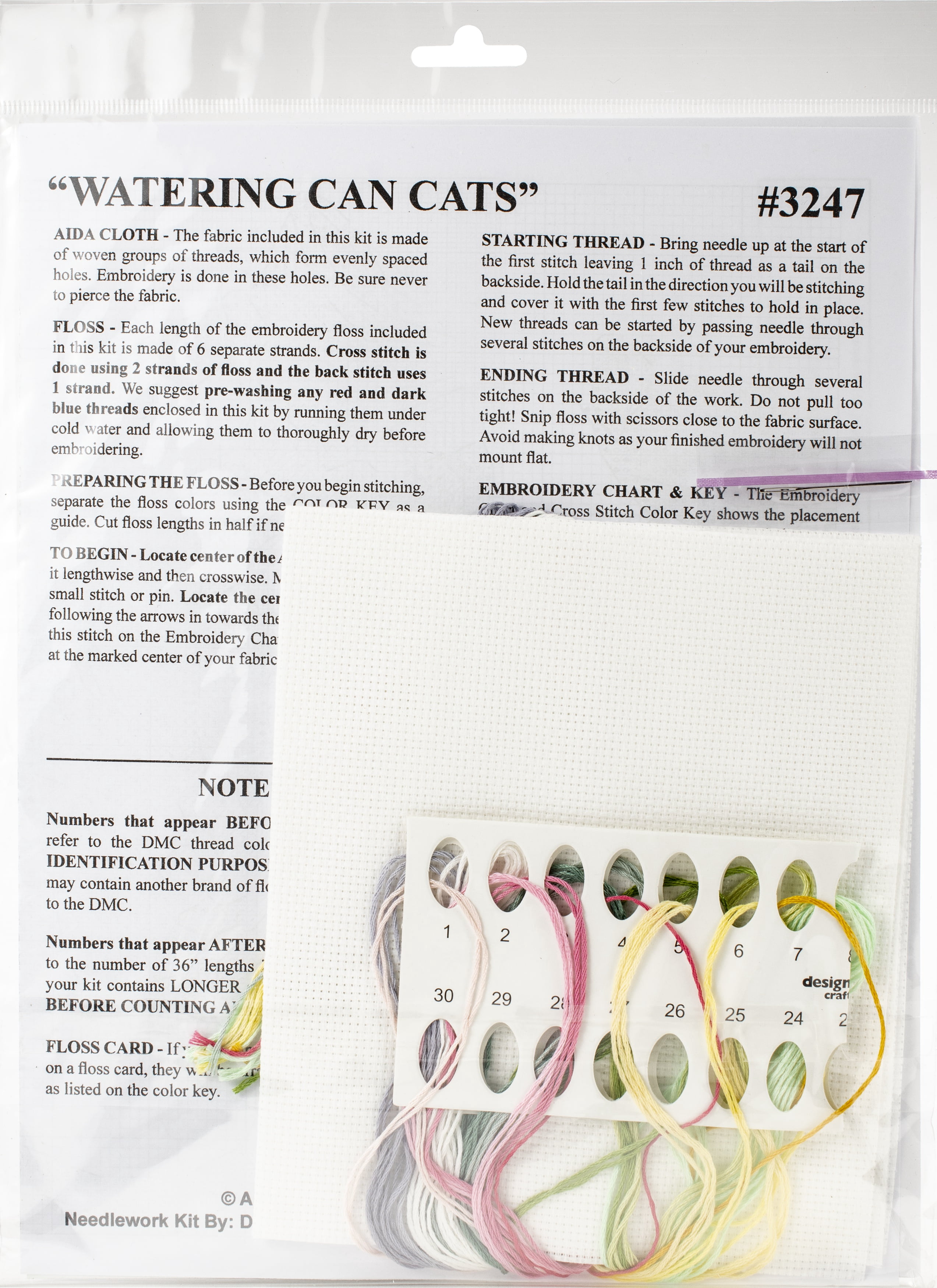 Design Works Counted Cross Stitch Kit 8"X10"-Watering Can Cats (14 Count)
