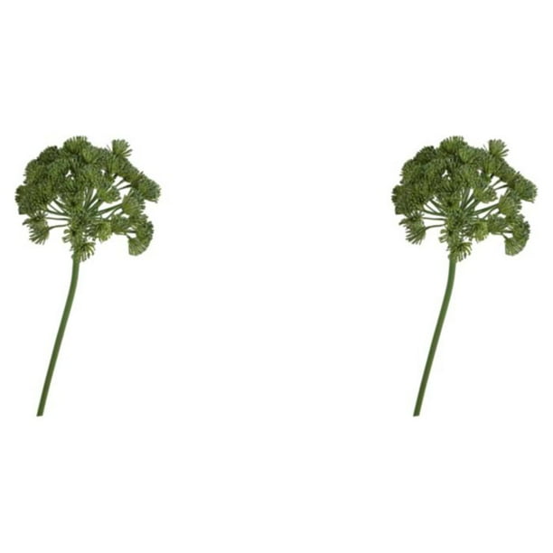 Ramo decorativo de Diente de león artificial Injueey Verde 2Conjunto