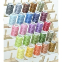 ThreadNanny 25 Mini Cones 550yards Variegated Colors Polyester Embroidery Machine Thread for Machines