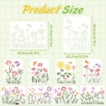 thumbnail image 2 of Sinekong 8Pcs Wildflower Stencils for Painting, Reusable Large Spring Floral Wall Stencils for Painting on Wood Wall Canvas(12x16In), 2 of 8