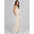 thumbnail image 3 of Wehilion Women's Wide Leg Jumpsuit Casual Versatile Sleeveless Solid Color Commuting Pants Jumpsuit Casual, 3 of 8