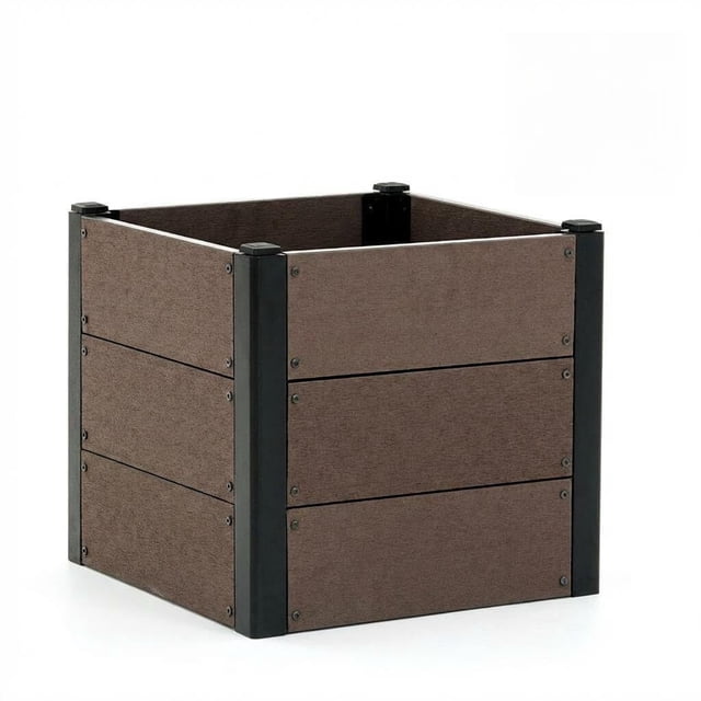 Wood Raised Garden Bed with Open Bottom, Deep Root Growth, Rust-Proof Reinforced Frame & Easy Assembly