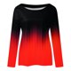 thumbnail image 4 of Pntutb Moda Mujer Cuello Redondo Manga Larga Estampado Casual Camiseta Blusa Pntutb Pntutb-1710, 4 of 5