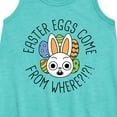thumbnail image 2 of Instant Message - Easter Eggs Come From Where - Toddler & Youth Girls A-line Dress, 2 of 5