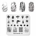 thumbnail image 1 of Rolabling Placas de estampado para decoración de uñas, plantillas de estampado de paisajes tropicales, plantilla de placa de uñas, plantilla de placa de imagen, herramienta para uñas (NA018), 1 of 2
