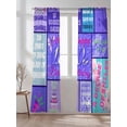 thumbnail image 2 of Sheer Curtains 96 Inches Long 2 Panels Set for Living Room, Happy 10th Birthday Semi Sheer Curtains for Windows, Purple Bows Balloons Cakes Polka Dot Voile Window Treatments Rod Pocket Curtain, 2 of 7