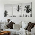 thumbnail image 2 of ONETECH Sylvie Coastal Coconut Palm Tree Beach BW Framed Canvas Wall Art by The Creative Bunch Studio,Coastal Beach-Inspired Home Décor 12''x16''X3 Panels, 2 of 4