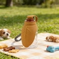 thumbnail image 2 of FEOLGEHLY Slow Feed Travel Dog Water Bowl Pet Water Bottle, Non Skid Leaf Shaped Silicone Portable Foldable Outdoor Drinking Water Container for Small Dogs and Indoor Cats Travel Use, 2 of 5
