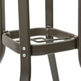 thumbnail image 3 of Pellebant Patio Bar Table Outdoor Metal & Glass Table with Umbrella Hole in Brown, 3 of 6
