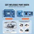 thumbnail image 2 of KFFKFF Inflatable Paint Booth, 29.5x15.7x11.8 ft, Includes 950W+750W Blowers, Air Filtration, Ideal for Big Trucks, Vans, Machinery, 2 of 9
