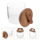 thumbnail image 2 of FELTECHELECTR Tarro pequeño para café, té, vidrio con tapa, contenedor para alimentos, tarro para almacenar té, recipiente de vidrio para granos de café, 2 of 5
