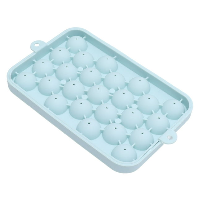 Bandeja redonda de silicona para esferas de hielo, cubitos de hielo de 25 rejillas, bandejas redondas pequeñas para cubitos de hielo, bandeja para cubitos de hielo meticulosamente diseñada