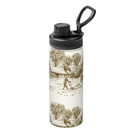 

Lukts Plowed Field With Horses Print 18oz Insulated Sports Kettle Outdoor Sport Gym Stainless Steel Water Bottles