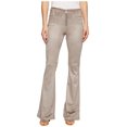 thumbnail image 2 of Romeo and Juliet Couture TAUPE Women's Suede Bell Bottom Pants, US Medium, 2 of 3