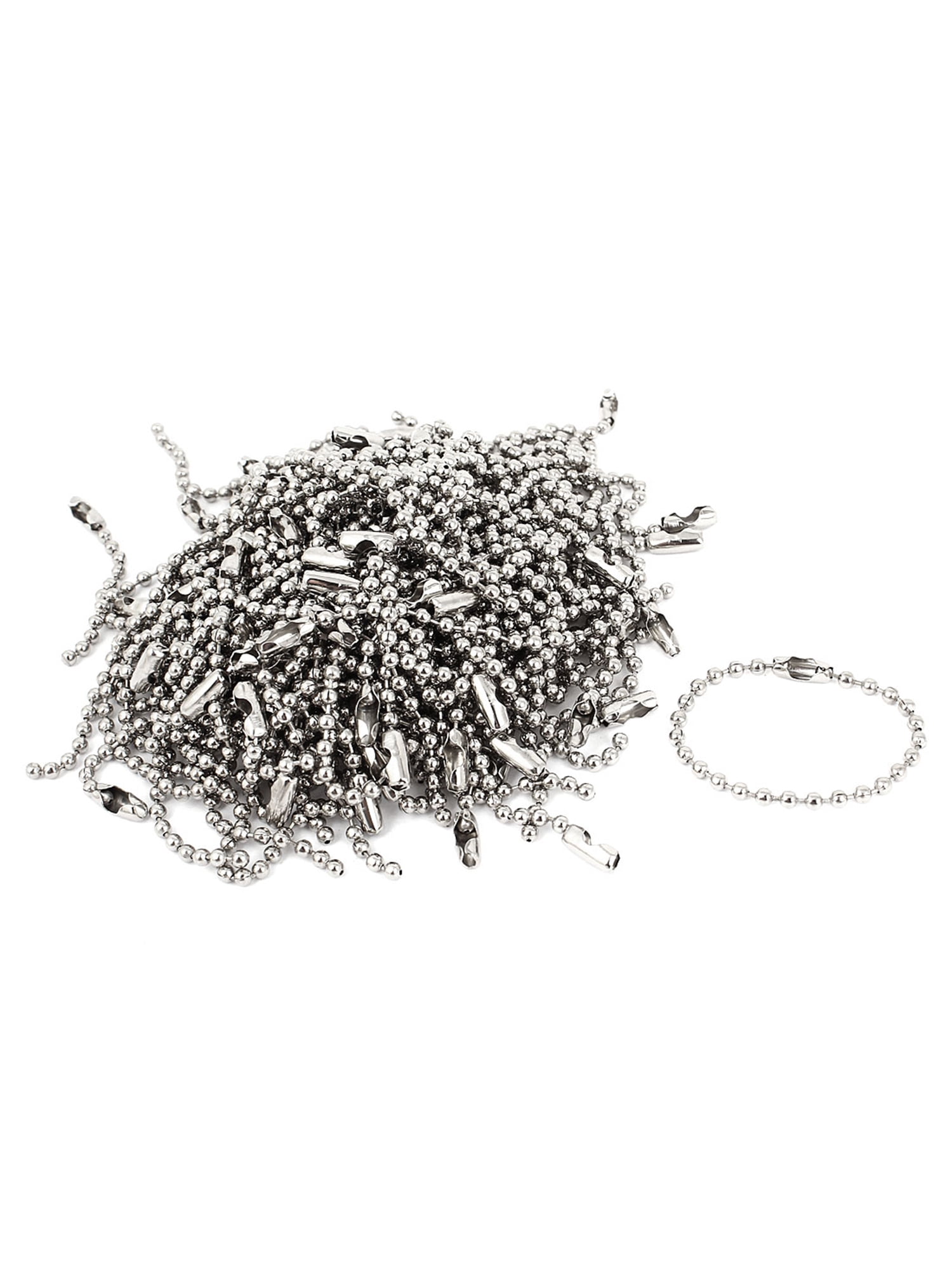 Stainless Steel Logo Bead Ball Chain Keychain Connector 4 Inche Long