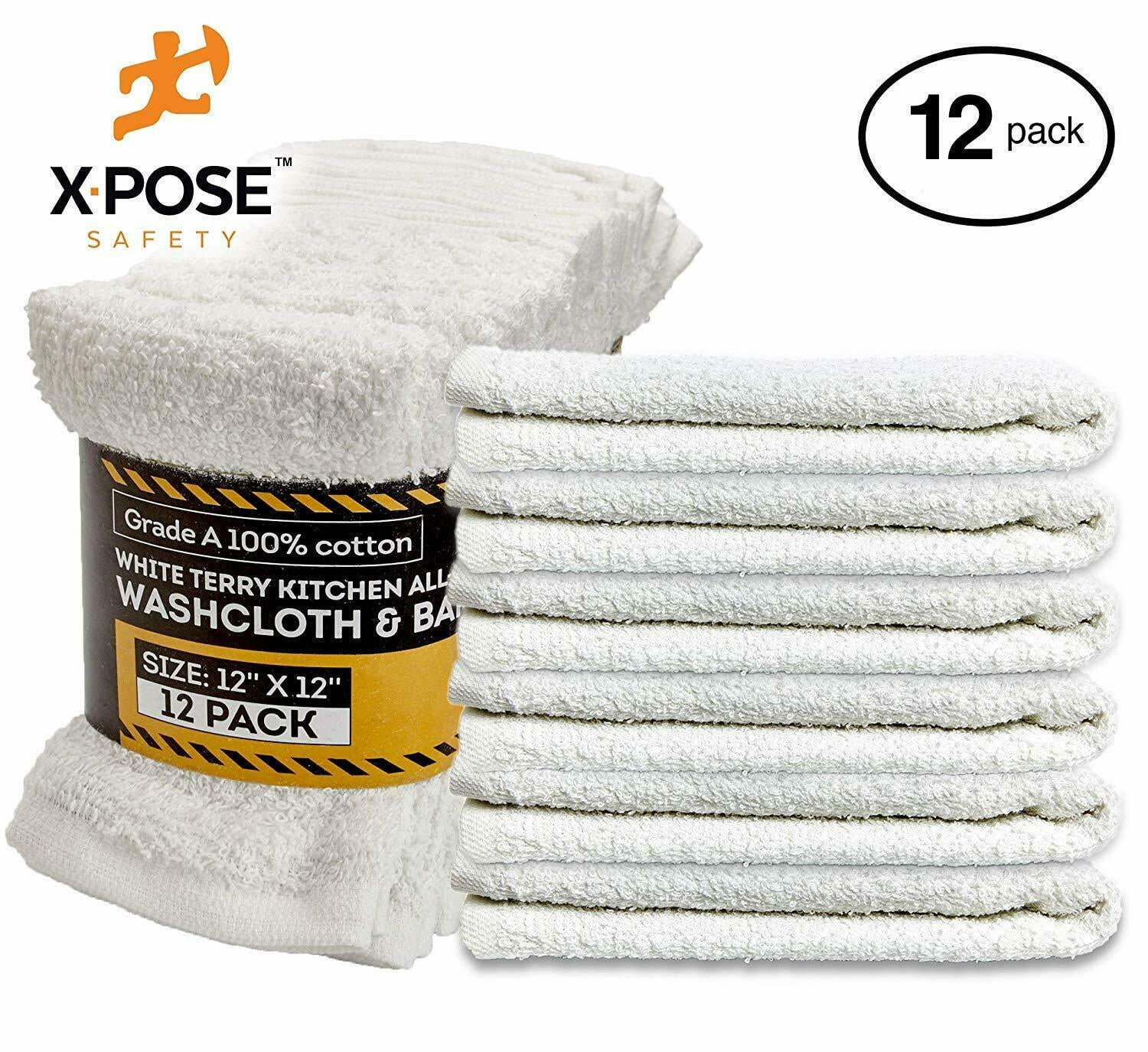 100 cotton terry cloth cleaning towels shop rags 12x12 irregular 
