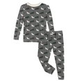 thumbnail image 3 of Print Long Sleeve Pajama Set, Ultra Soft and Snug Fitting PJs, Matching Top and Bottom Sleepwear Set, to Baby to Kid Pajamas Pewter Tree Drag - 8 Years, 3 of 3